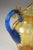Glass Italian Murano Liberty-Style Blue and Yellow Glass Pitcher, 20th Century For Sale - Image 7 of 12