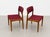 Burgundy Set of 6 Danish Mid Century Modern Dining Chairs | Teak Chairs by h.w. Klein for Bramin, Made in Denmark, C. 1960’s For Sale - Image 8 of 13