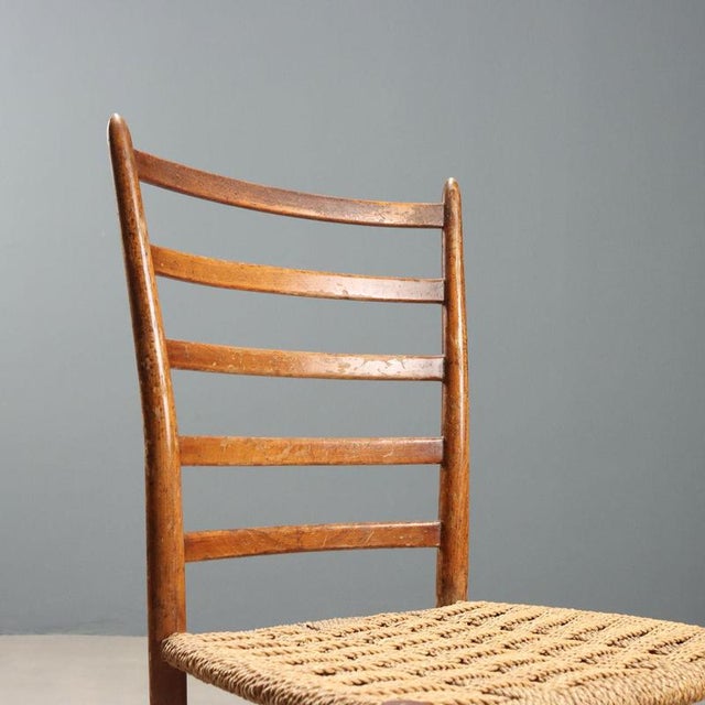 Beech and Woven Cord Chairs, 1950s, Set of 2 For Sale - Image 3 of 11