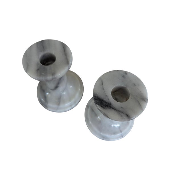 Vintage Marble Candle Holders- A Pair For Sale - Image 13 of 16
