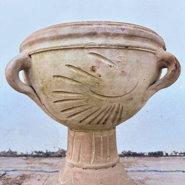 Terracotta Cup with Classic Motifs For Sale - Image 4 of 7