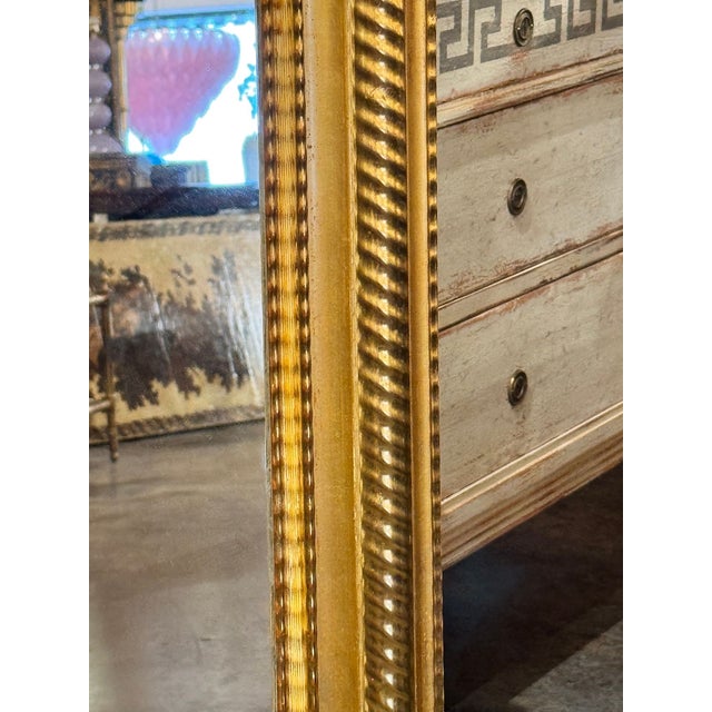 19th C. French Louis Philippe Water Gilded Mirror For Sale In Dallas - Image 6 of 6
