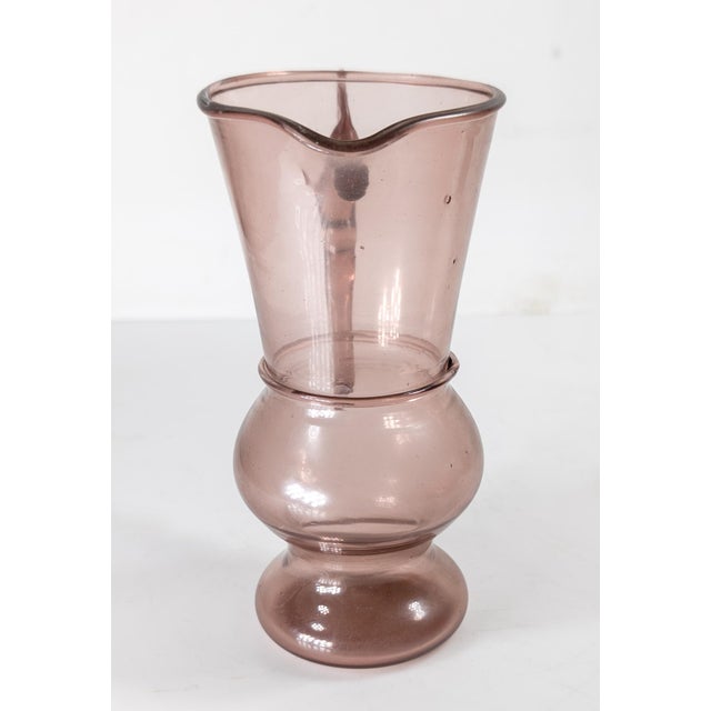Early 20th Century 19th or 20th Century Purple Amethyst Bohemian Venetian Glass Pitcher For Sale - Image 5 of 10