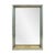 Vintage European countertop vitrine with a clear glass door, chrome finished brass frame, mirrored back, and slots to hang...