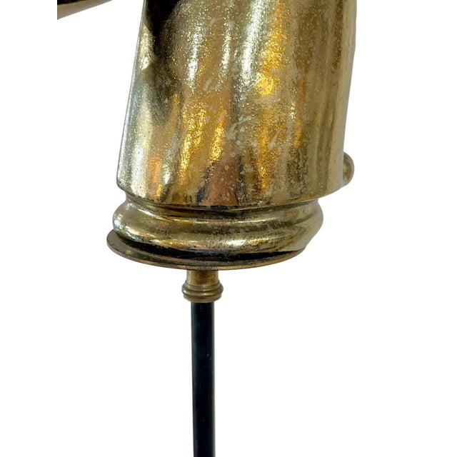 Vintage Mid Century Brass Finish Race Horse Head on Stand For Sale - Image 9 of 12