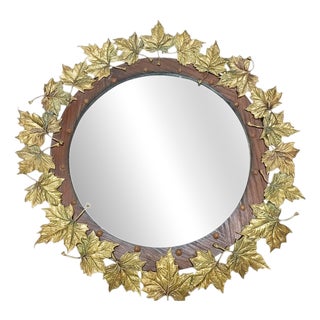 Mirror Vine Leaves Regency Art Nouveau, 1930s For Sale