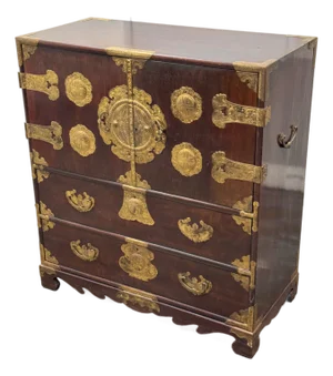 Lord Co. Japanese Gilt-Mounted Tansu Chest, Vintage