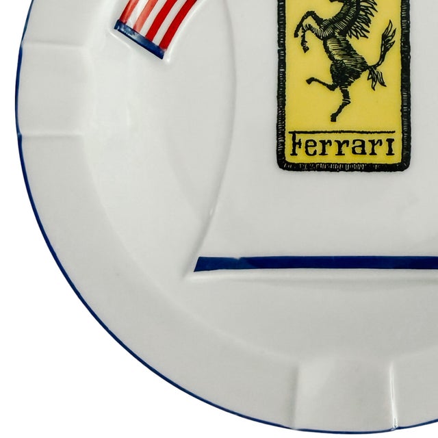 Vintage Italian Porcelain Ferrari Cavallino Rampante Ashtray / Valet Tray For Sale - Image 4 of 5