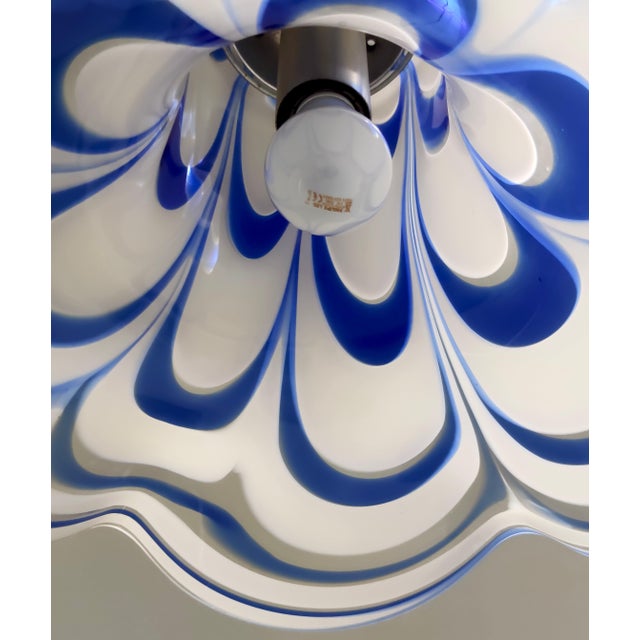 Vintage Italian Murano Glass Bell Pendant from Mazzega, 1970s For Sale - Image 9 of 16