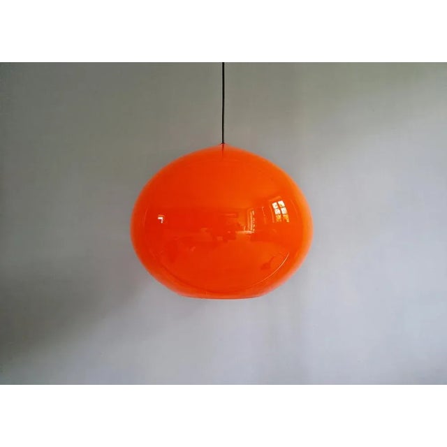 Oignon Xen Suspension in Orange Opaline Glass by Alessandro Pianon for Vistosi, 1960s For Sale - Image 16 of 16