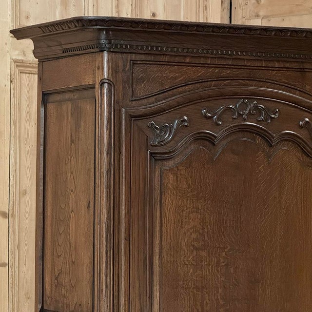 Late 19th Century 19th Century Country French Oak Bonnetière ~ Petite Armoire For Sale - Image 5 of 18