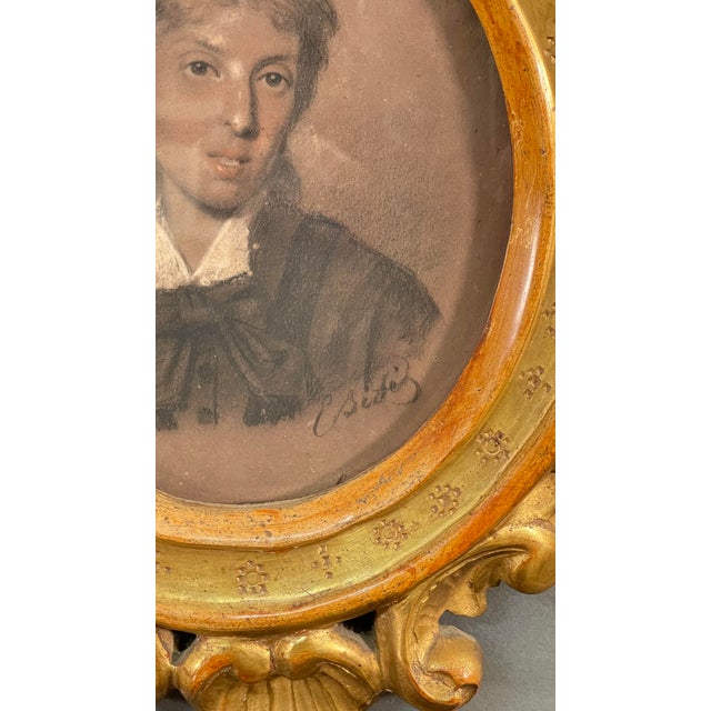 Émile Baes, Noblewoman, 1890s, Pastel, Framed For Sale - Image 6 of 11