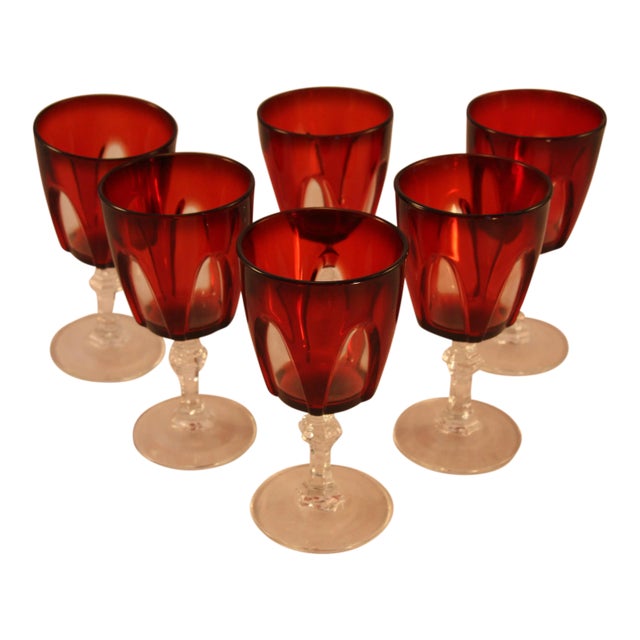Clear Red Wine Glasses Set of 6 Chairish