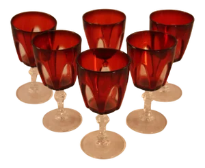 Clear Red Wine Glasses - Set of 6