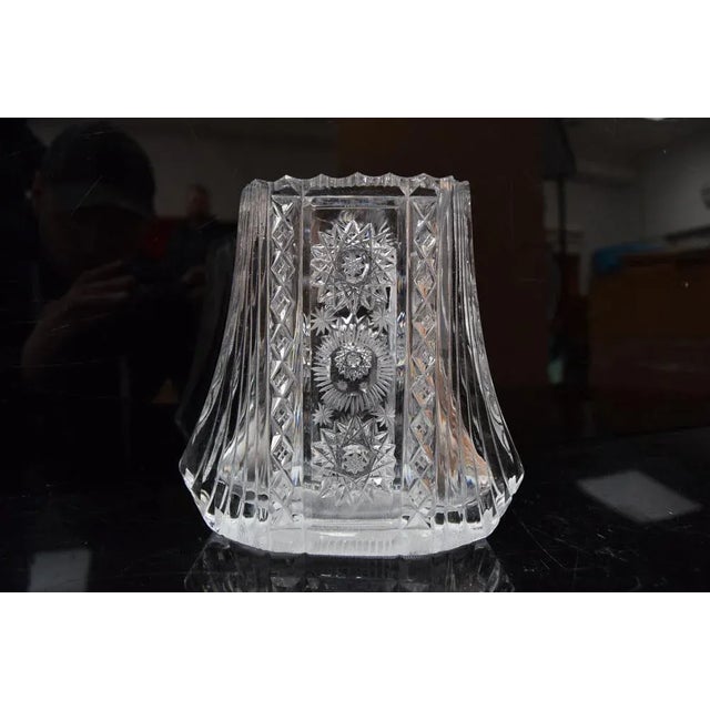 Vintage Vase in Cut Crystal Glass, 1960s For Sale - Image 4 of 10
