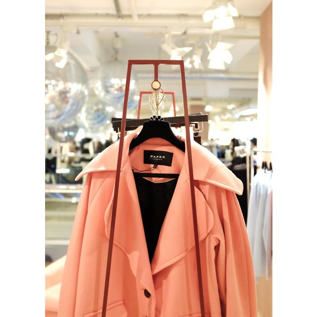 Contemporary A Clothes Rail in Beetroot with a Brass Pole by &New For Sale - Image 3 of 8