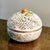 1990s Herend Hungary Large Round Ball Box and Lid Hand Painted Reticulated Porcelain Bonbonniere Giftware For Sale In New York - Image 6 of 15