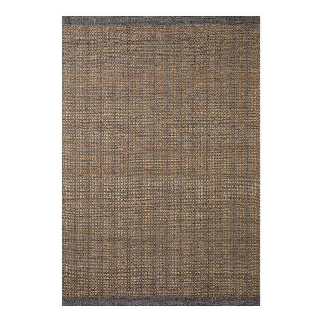 Jean Stoffer x Loloi Cornwall Charcoal / Natural 7'-9" x 9'-9" Area Rug For Sale