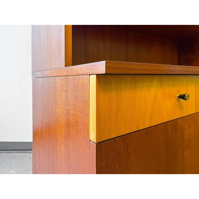 Cherry Bookcase with Display Case, 1960s For Sale - Image 17 of 18