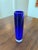 Contemporary Aac Handcrafted Cobalt Blue Glass Cylinder Vase For Sale - Image 3 of 4