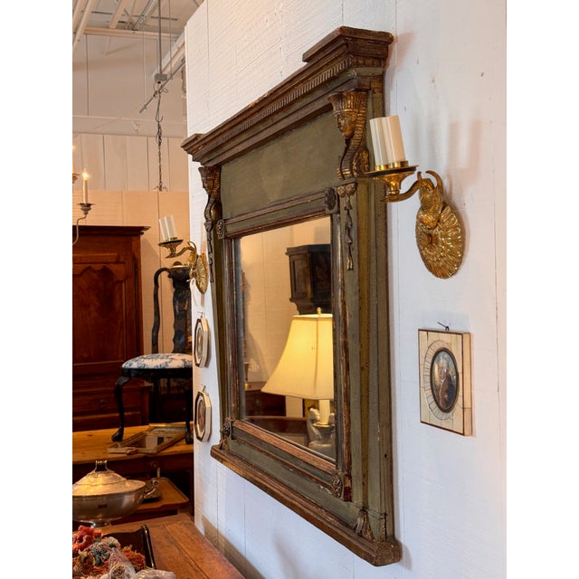 Early 19th Century Painted Egyptian Revival Mirror For Sale - Image 4 of 7