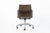 Set of 4 Eames Herman Miller Office Chairs, Brown Leather Thin Pad Aluminum Group For Sale - Image 10 of 18