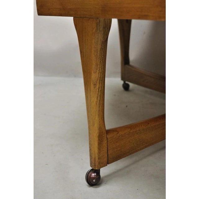 Vintage Lane Mid Century Modern Walnut Octagonal Stretcher Base Coffee Table For Sale - Image 9 of 10