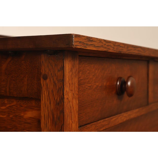Antique Gustav Stickley Mission Oak Chest Of Drawers #909 For Sale - Image 14 of 18