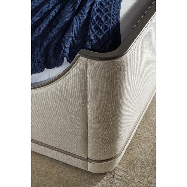 2020s Upholstered Art Deco Bed - Cal King For Sale - Image 5 of 5