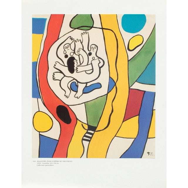 Orange 1990 After Fernand Leger "Model for the Sao Paulo Opera", Full-Color Parisian Print For Sale - Image 8 of 9