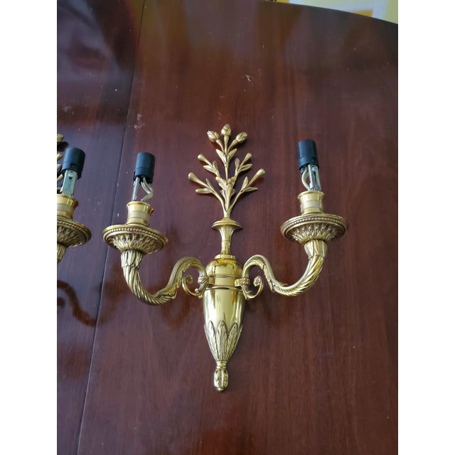 Vintage Maison Charles Style Mid-Century Hollywood Glamour Sconces - a Pair For Sale - Image 4 of 7