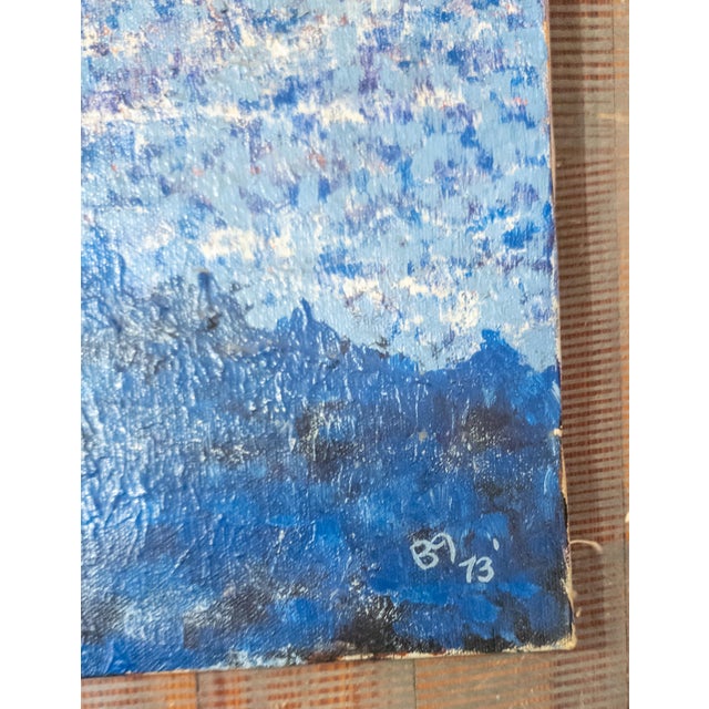 Mid-Century Modern Abstract Surrealist Landscape Painting, Signed For Sale In New York - Image 6 of 7