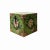 2020s Chinese Distressed Green Lotus Flower Graphic Square Shape Box For Sale - Image 5 of 5