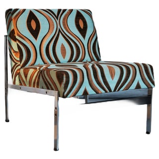 Vintage Chair in Faux Snakeskin For Sale