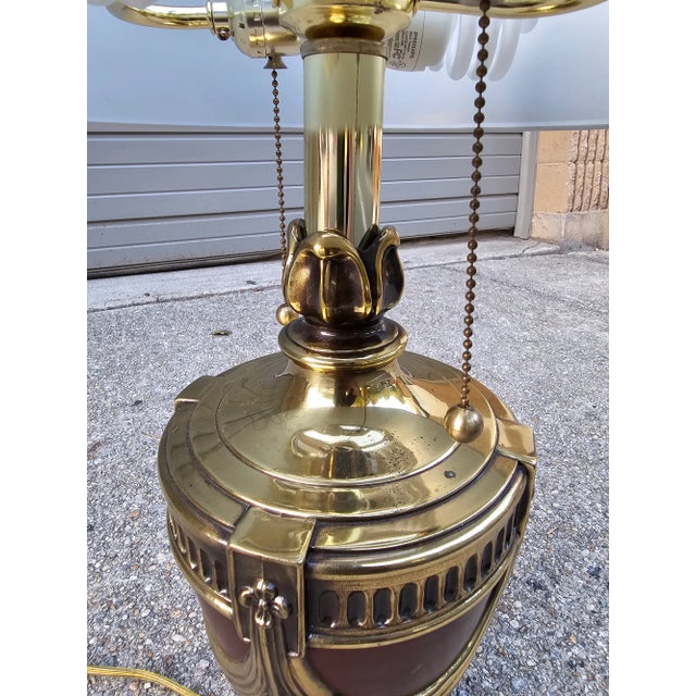 Late 20th Century Two-Tone Neoclassic Style Table Lamp For Sale In Washington DC - Image 6 of 7
