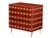 This handcrafted Italian pantry cabinet features a mid-century modern design with orange panels and ninety glass spheres....