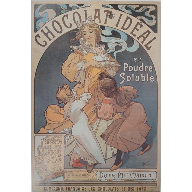 Chocolat Idéal Poster after Alfons Mucha For Sale - Image 10 of 10