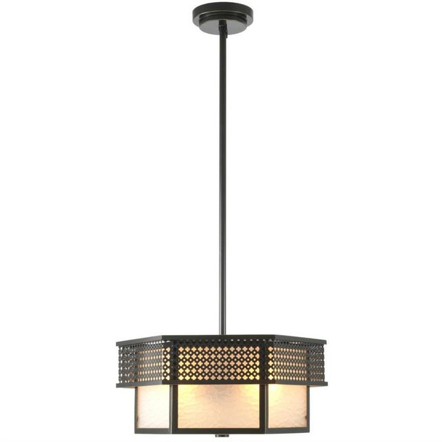 Ceiling Lamp in Metal with Bronze Finish and Frosted Glass For Sale - Image 3 of 10