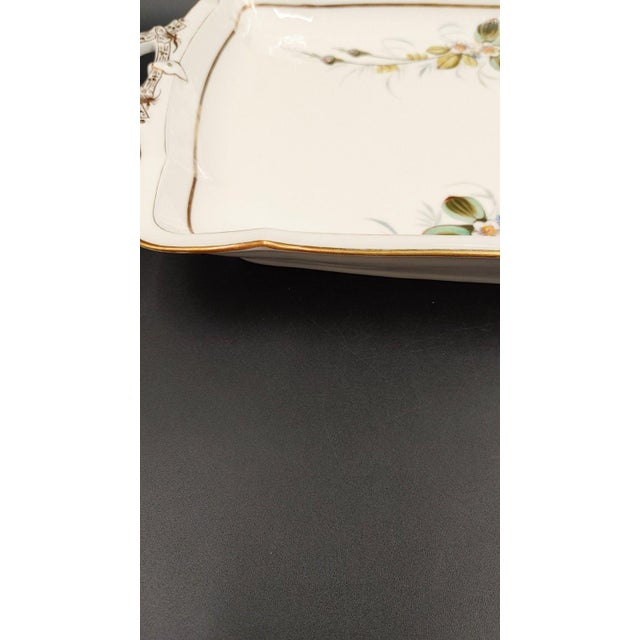 Ceramic Late 19th Century CFH Charles Field Haviland Limoges Tray Floral Gold Gilt Victorian Hand Painted For Sale - Image 7 of 12