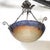 Art Deco Pâte De Verre Blue & Smoked Honey Glass Chandelier W/ Leaf Form Fitting For Sale - Image 15 of 18