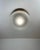 Flush-mount light made of a clear frosted opaline glass diffuser on a brass base, produced in Italy during the 1960s. -...