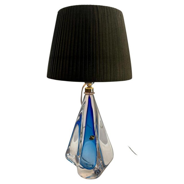Twisted Crystal Table Lamp from Val Saint Lambert, Belgium, 1950s For Sale - Image 6 of 6