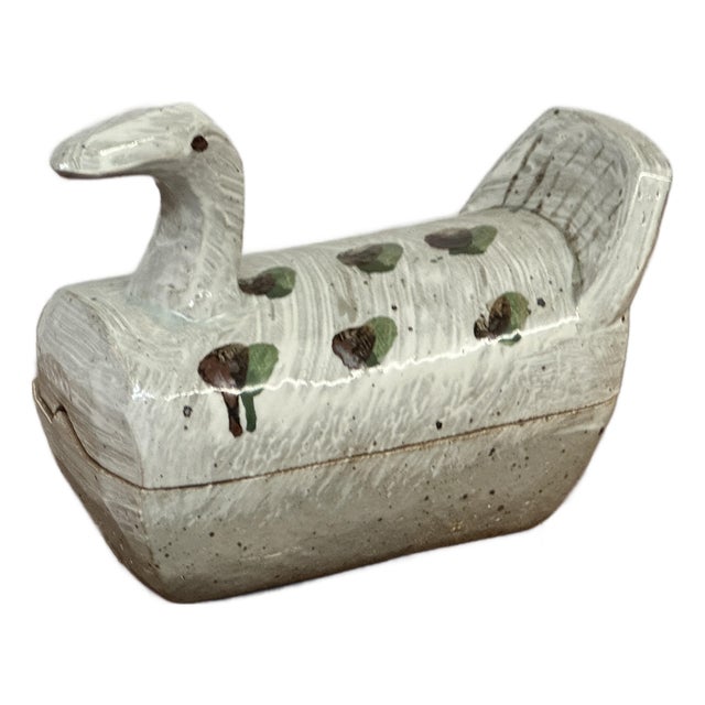 Ceramic Bird-Shaped Lidded Box, Vintage For Sale