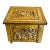 19th-Century Style English Repoussé Brass Fireside Coal & Kindling Box on Casters For Sale