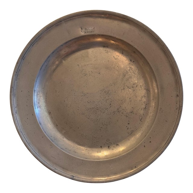 18th Century English Pewter Charger For Sale