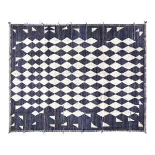 Moroccan Hand Knotted Wool Rug, 12'5"x15' For Sale