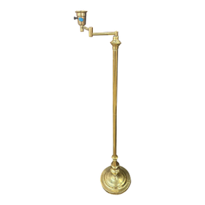 1950s Mid Century Modern Brass Swing and Extension Arm Floor Lamp
