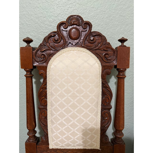 Renaissance Reduced! 4 Antique French/Renaissance Style Dining Chairs For Sale - Image 3 of 11