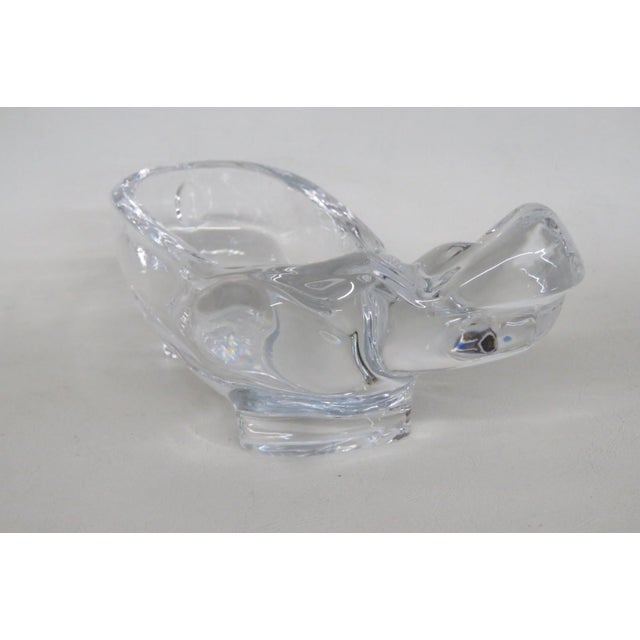 Crystal Art Glass Hippopotamus Candy Dish Nut Bowl Ashtray Hippo Catchall 5201b For Sale - Image 10 of 13