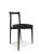 Grey dining chair by collector materials: upholstered in genuine linea 645 leather, solid oak wood structure. Dimensions:...